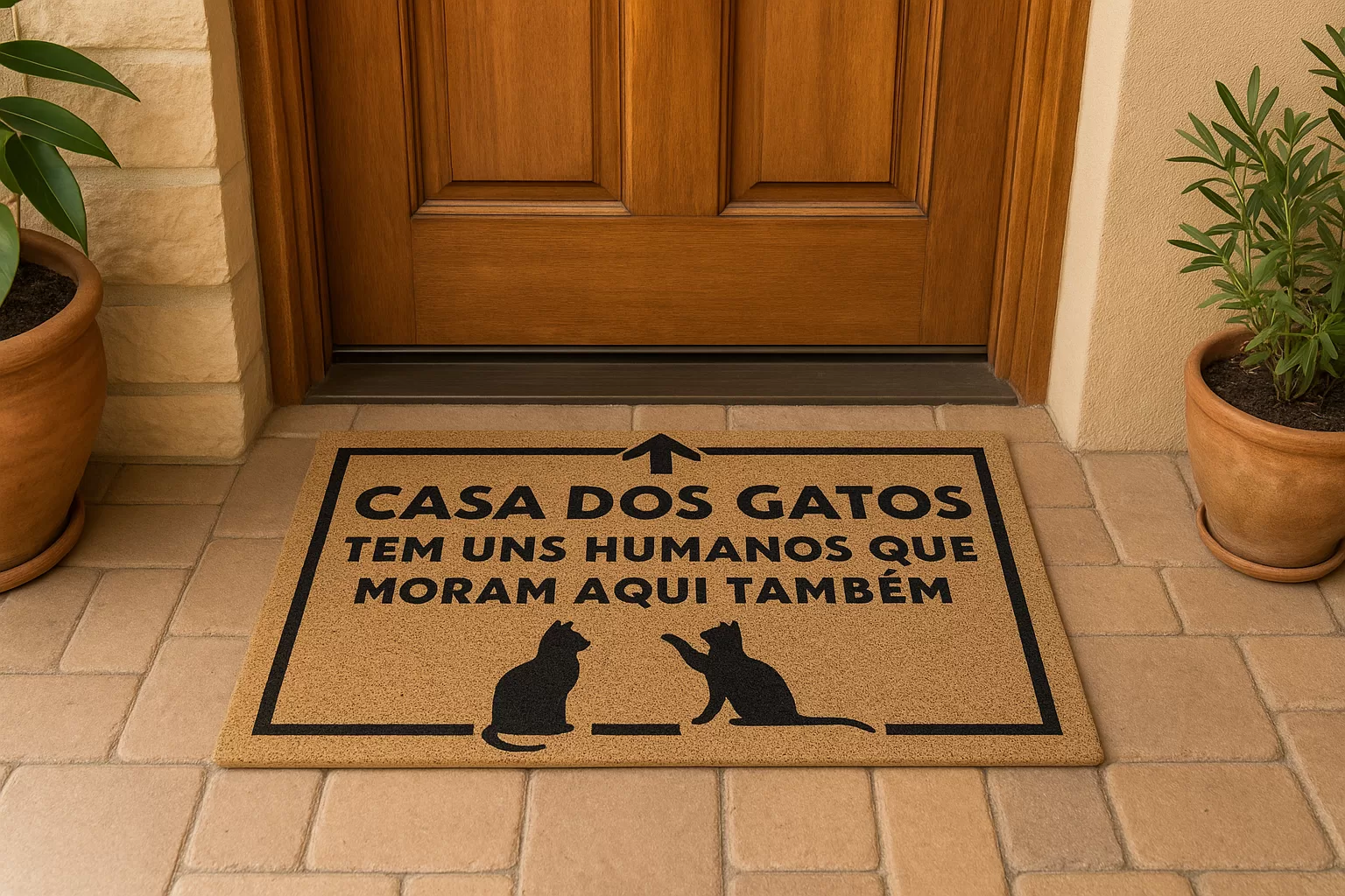 Capacho com Frase: Criatividade e Boas-Vindas em um Só Produto