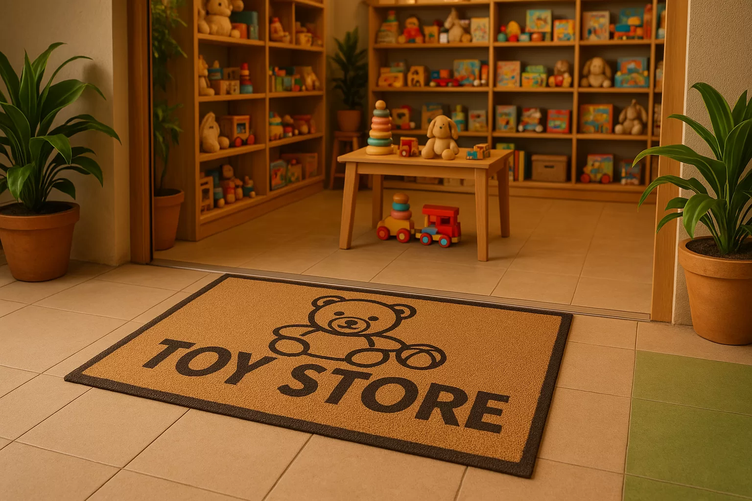 Capacho para loja de brinquedo: segurança e diversão no mesmo produto