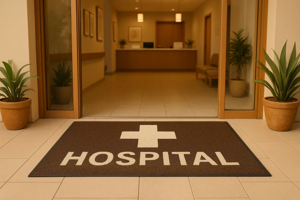 Capacho para hospital: o que considerar na hora de personalizar com a identidade visual da instituição