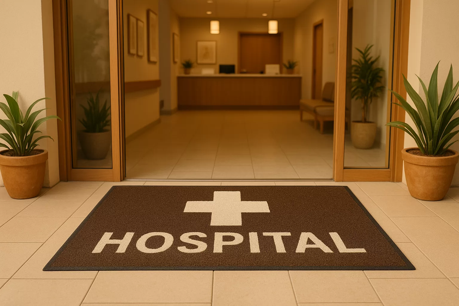 Capacho para hospital: o que considerar na hora de personalizar com a identidade visual da instituição