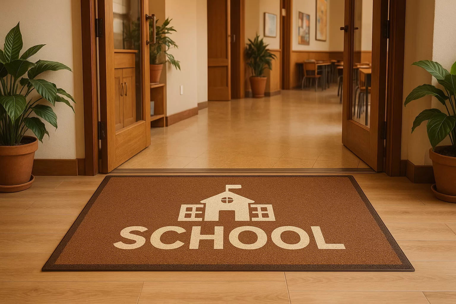 Como o capacho para escola contribui para a organização dos ambientes escolares