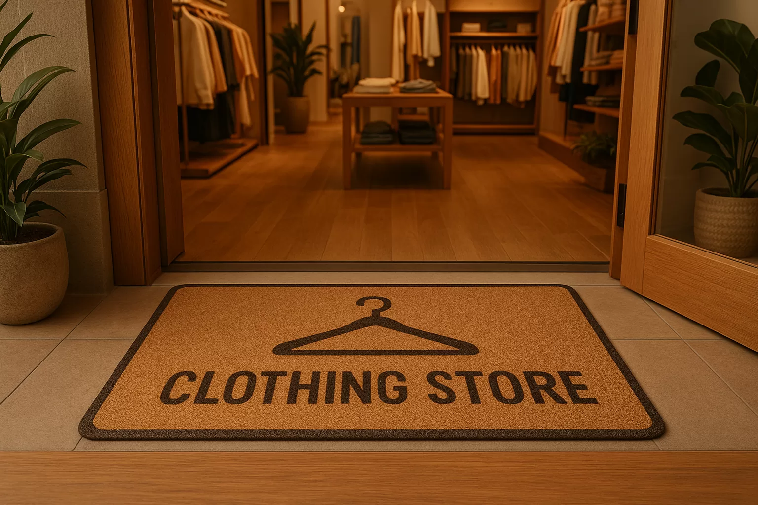 Como o capacho para loja de roupas ajuda a manter o ambiente limpo e organizado