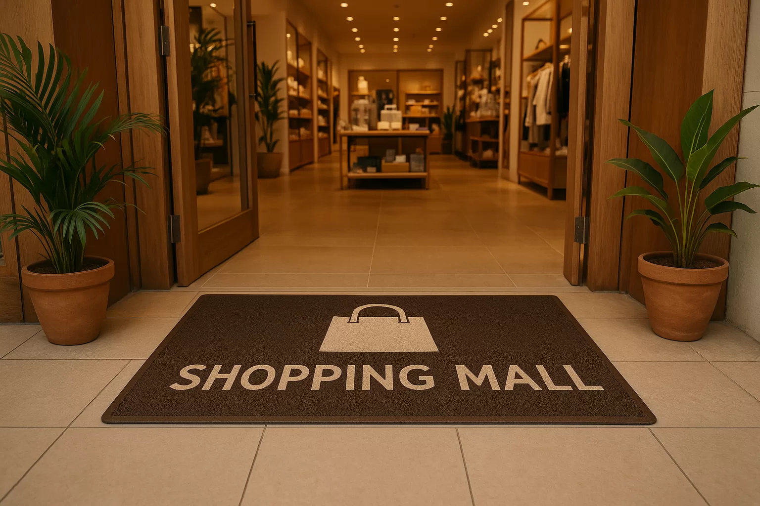 Como o capacho ajuda a reforçar a identidade visual das lojas em shoppings