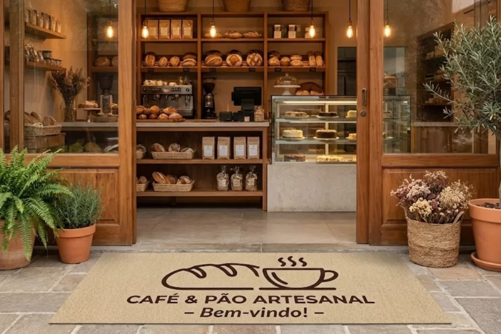 Transforme a fachada da sua empresa com um capacho personalizado de alto padrão - Studio dos Tapetes