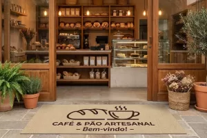 Transforme a fachada da sua empresa com um capacho personalizado de alto padrão - Studio dos Tapetes